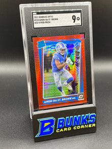 2021 Among-Ra St. Brown Red Hyper Prizm SP RC SGC 9 (Box 42)