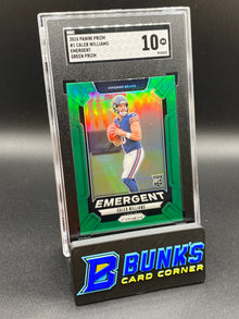 2024 Caleb Williams Emergent Green Prizm RC SGC 10 (Box 42)