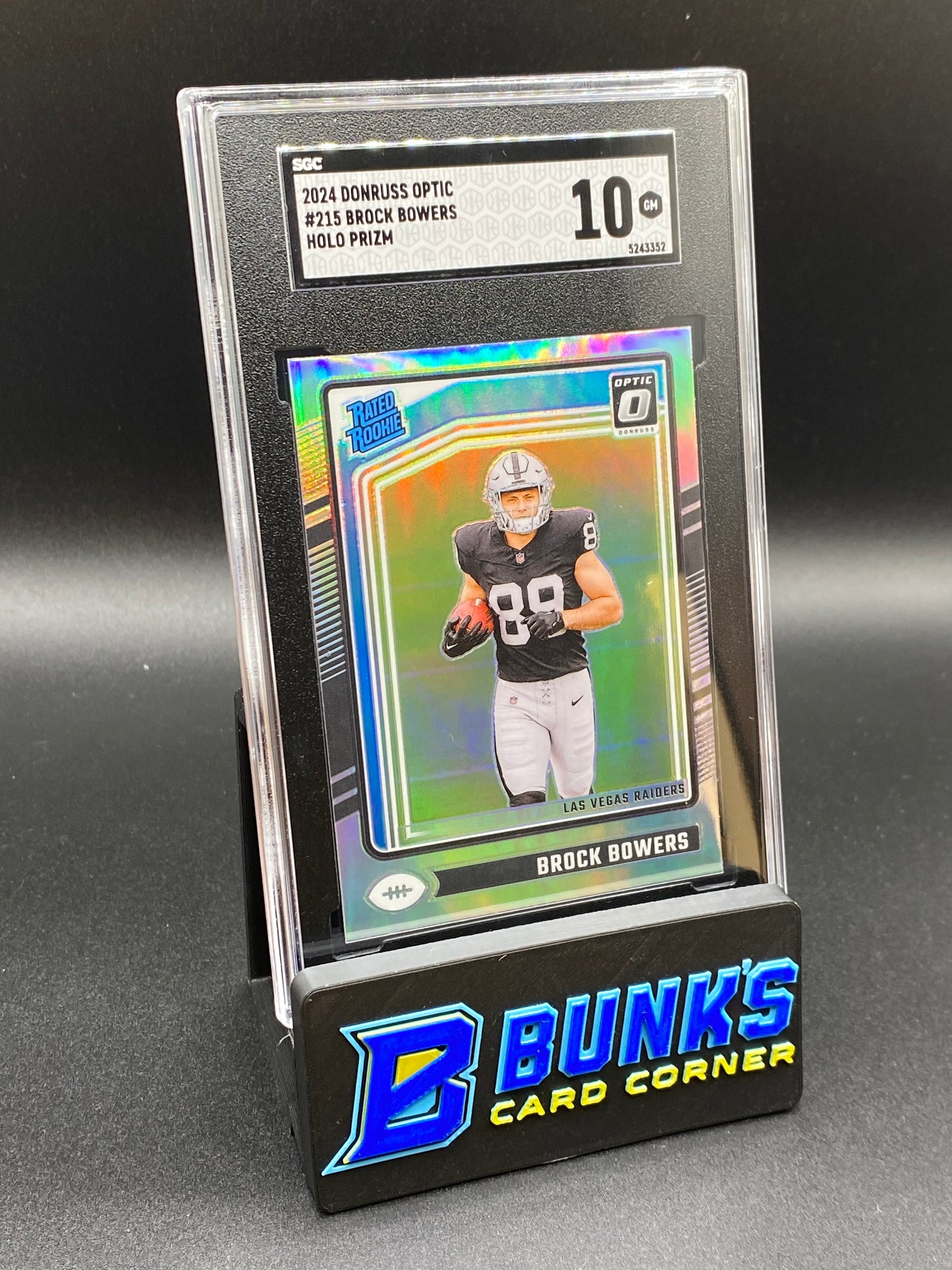 2024 Brock Bowers Holo Prizm SGC 10 RC (Box 42)