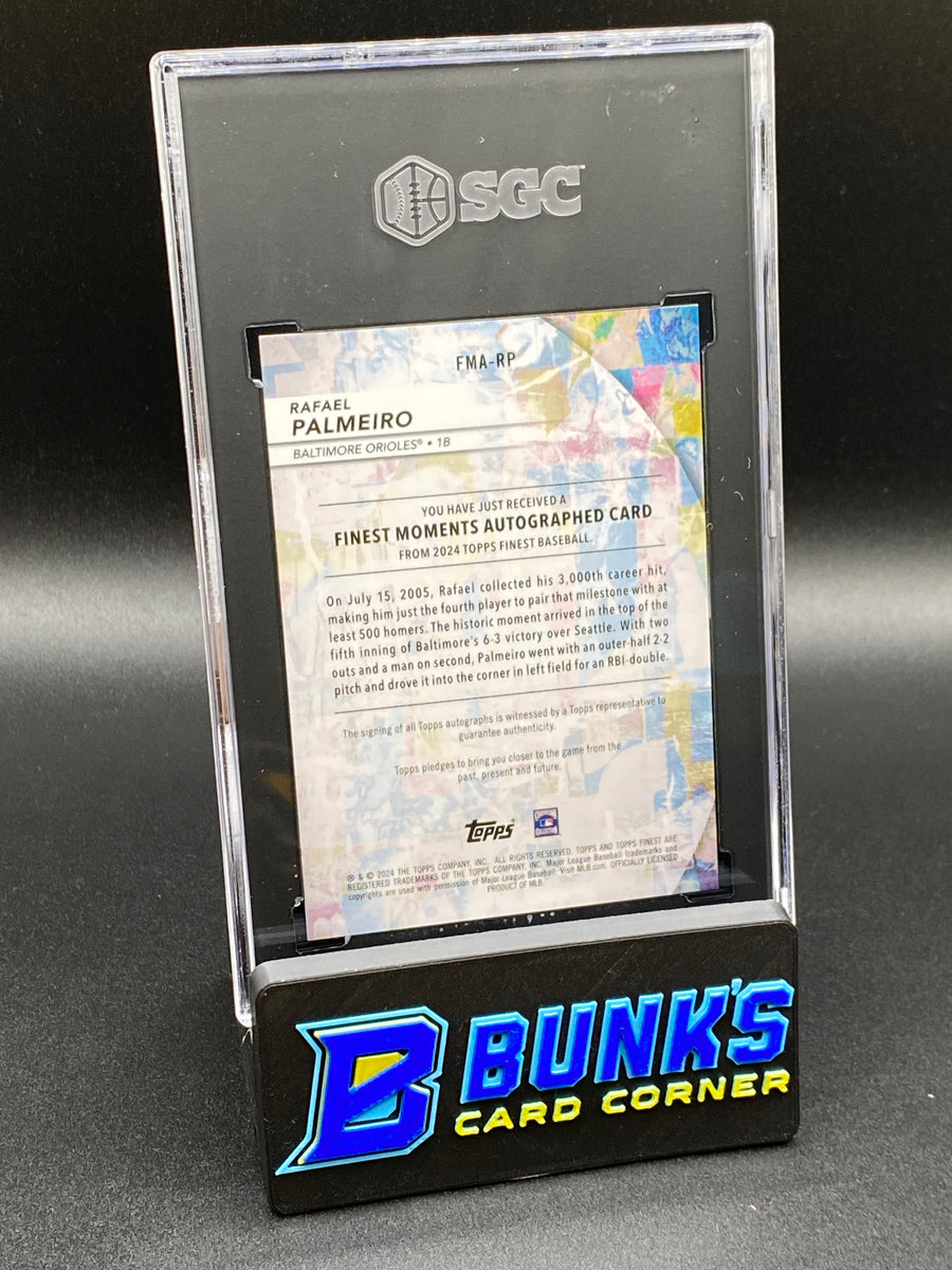 2024 Rafael Palmeiro Finest Moments Auto. SGC 10/10