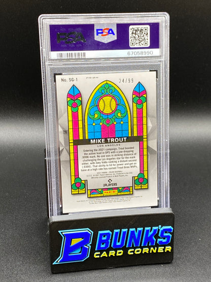 2021 Mike Trout ST. GL Donut Circles Prizm PSA 10 (Box B46)