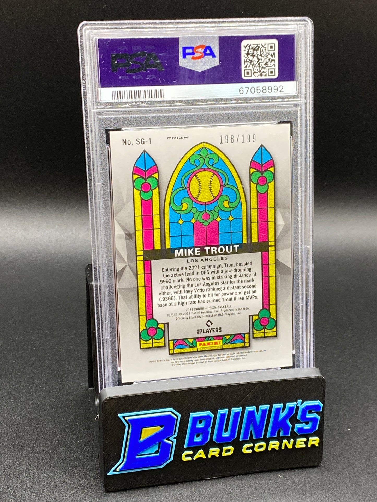 2021 Mike Trout St. GL Blue Donut Circles PSA 10 (Box B46)