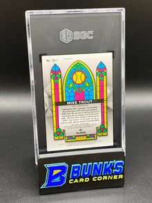 2021 Mike Trout Stained Glass Red/White/Blue Prizm SGC 9.5 (Box B46)