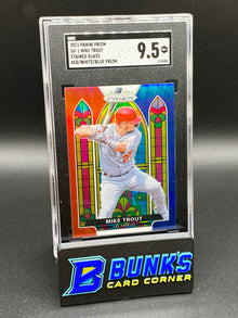 2021 Mike Trout Stained Glass Red/White/Blue Prizm SGC 9.5 (Box B46)