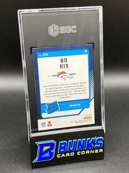 2024 Bo Nix Pink Prizm RC SGC 10 (Box B46)