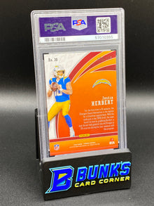 2020 Justin Herbert Flame Throwers-Purple RC PSA 10 (Box B46)