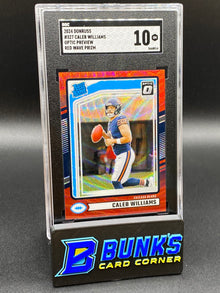 2024 Caleb Williams Optic Preview Red Wave Prizm RC SGC 10 (Box B47)