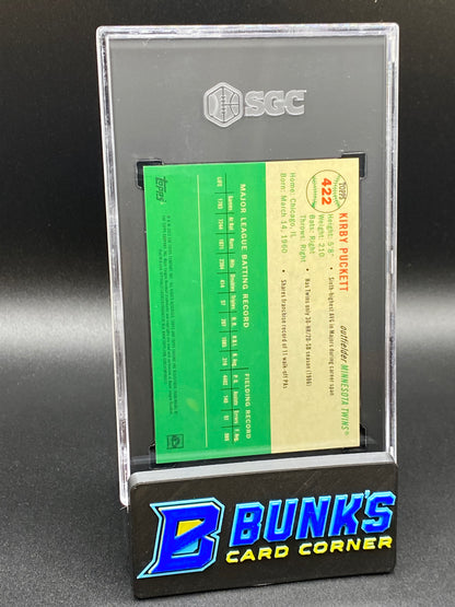 2023 Kirby Puckett Plat. Anniversary Gold Wave Refractor HOF SGC 9.5 (Box B47)