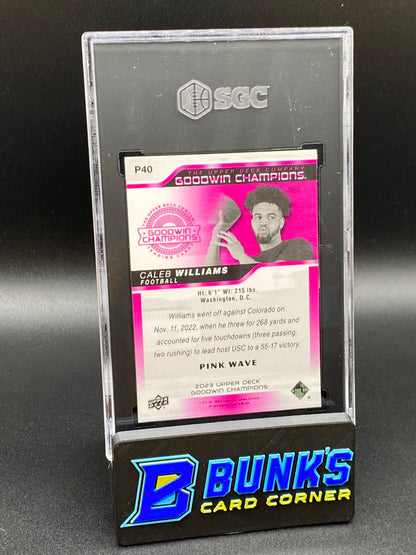 2023 Caleb Williams Plat. Pink Wave SGC 10 RC (Box B47)