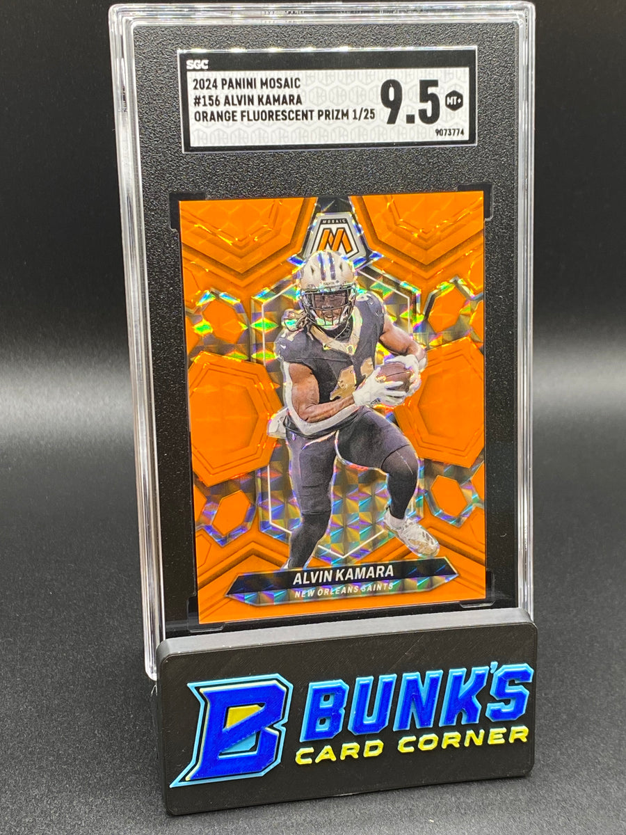 2024 Alvin Kamara Orange Fluorescent Prizm SGC 9.5