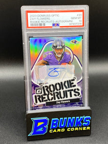 2023 Zay Flowers Rookie Recruits Auto. PSA 10 (Box B47)