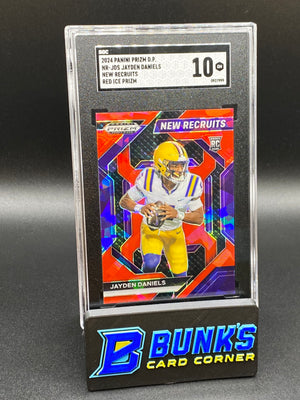 2024 Jayden Daniels New Recruits Red Ice Prizm SGC 10
