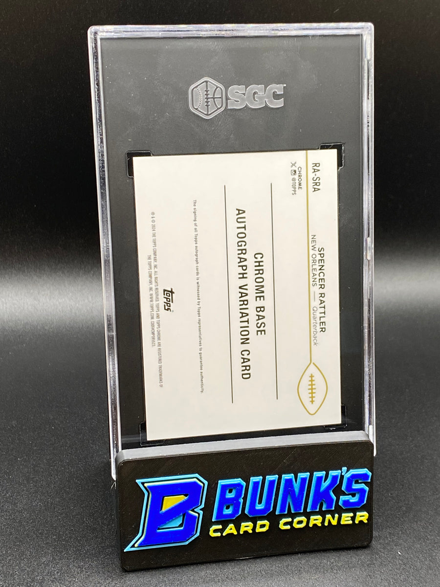 2024 Spencer Rattler Rookie Auto. Yellow Geometric RC SGC 10/10