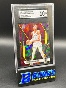 2023-24 Victor Wembanyama Fade to Black Maroon Ice RC SGC 10 (Box B48)