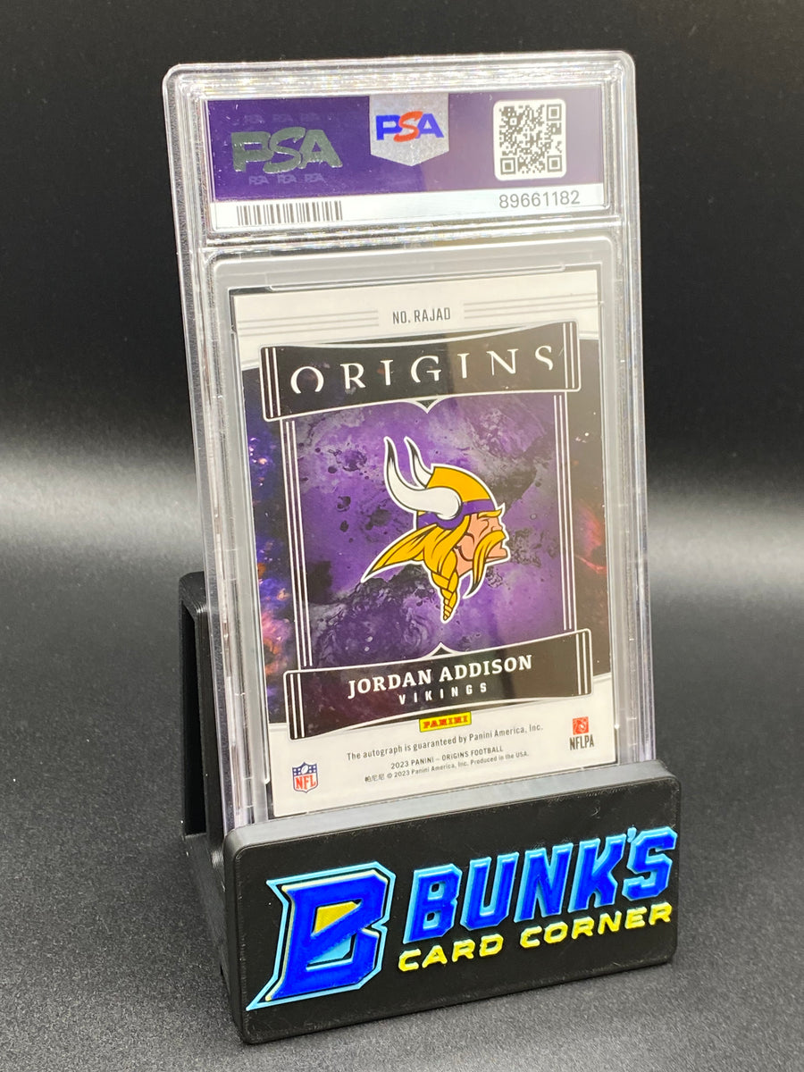 2023 Jordan Addison Auto. Silver ink RC PSA Auto. 9