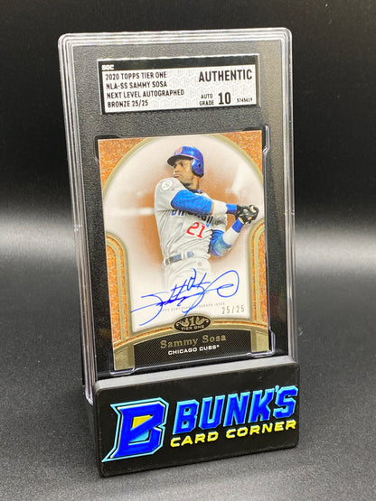 2020 Sammy Sosa Next Level Auto. Bronze SGC 10 (Box B48)