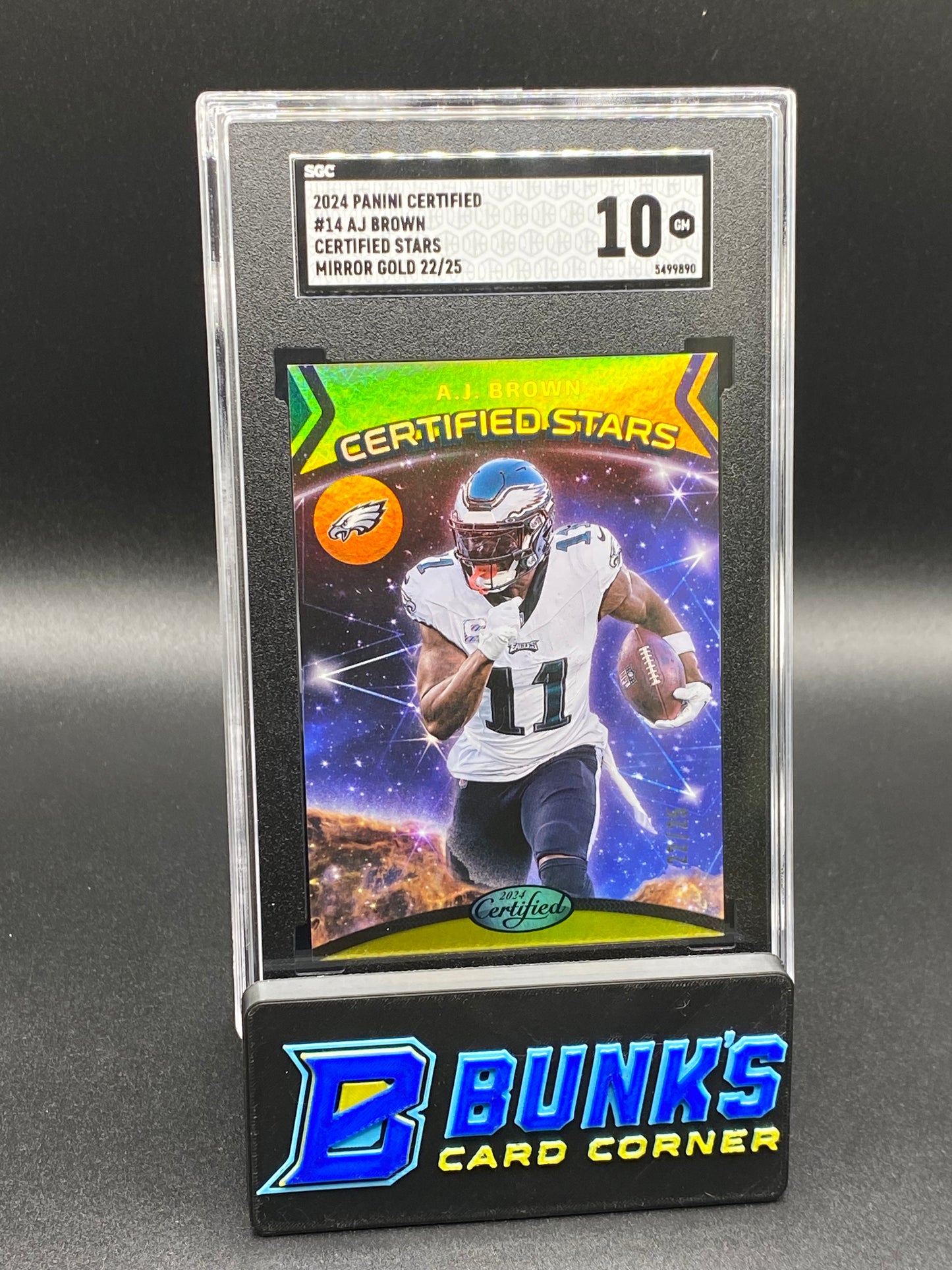 2024 AJ Brown Certified Stars Mirror Gold SGC 10 (Box B48)