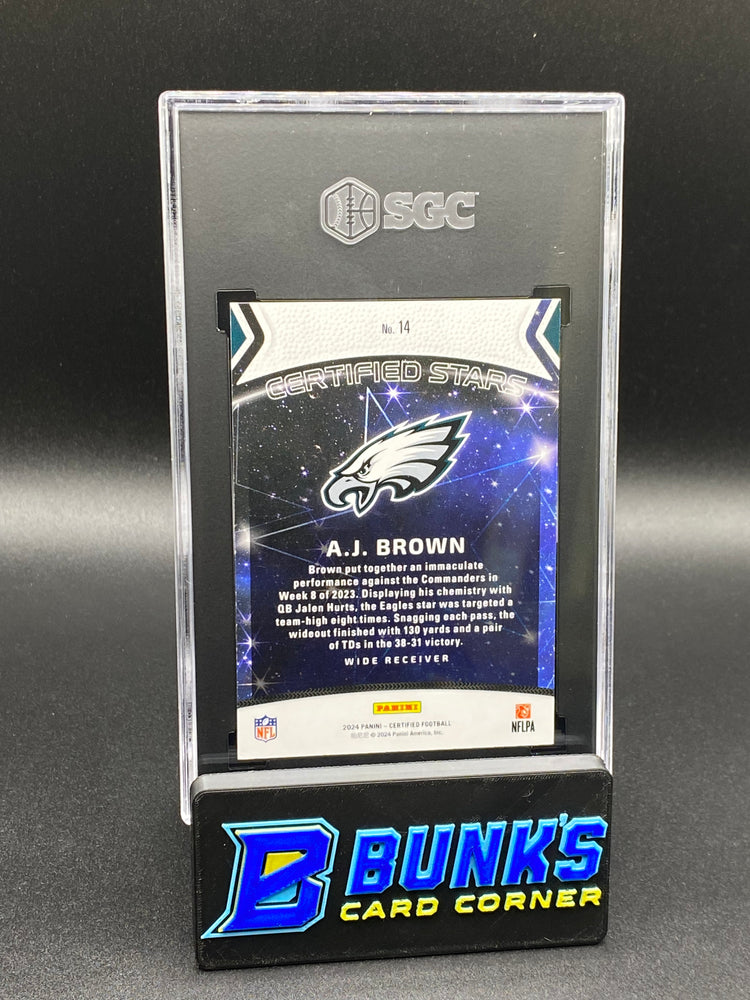 2024 AJ Brown Certified Stars Mirror Gold SGC 10