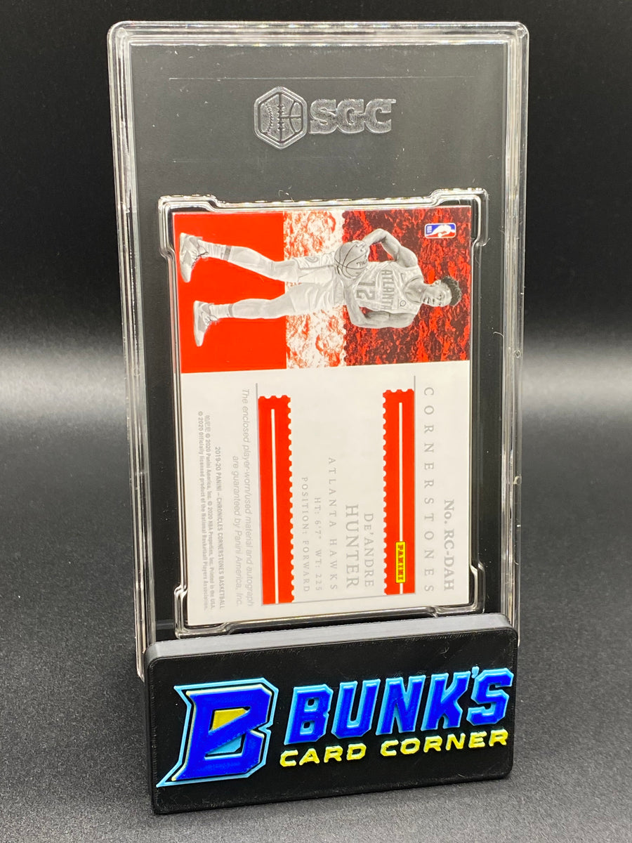 2019-20 De’Andre Hunter Rookie Cornerstones Quad Relic Auto. RC SHC 10/9.5