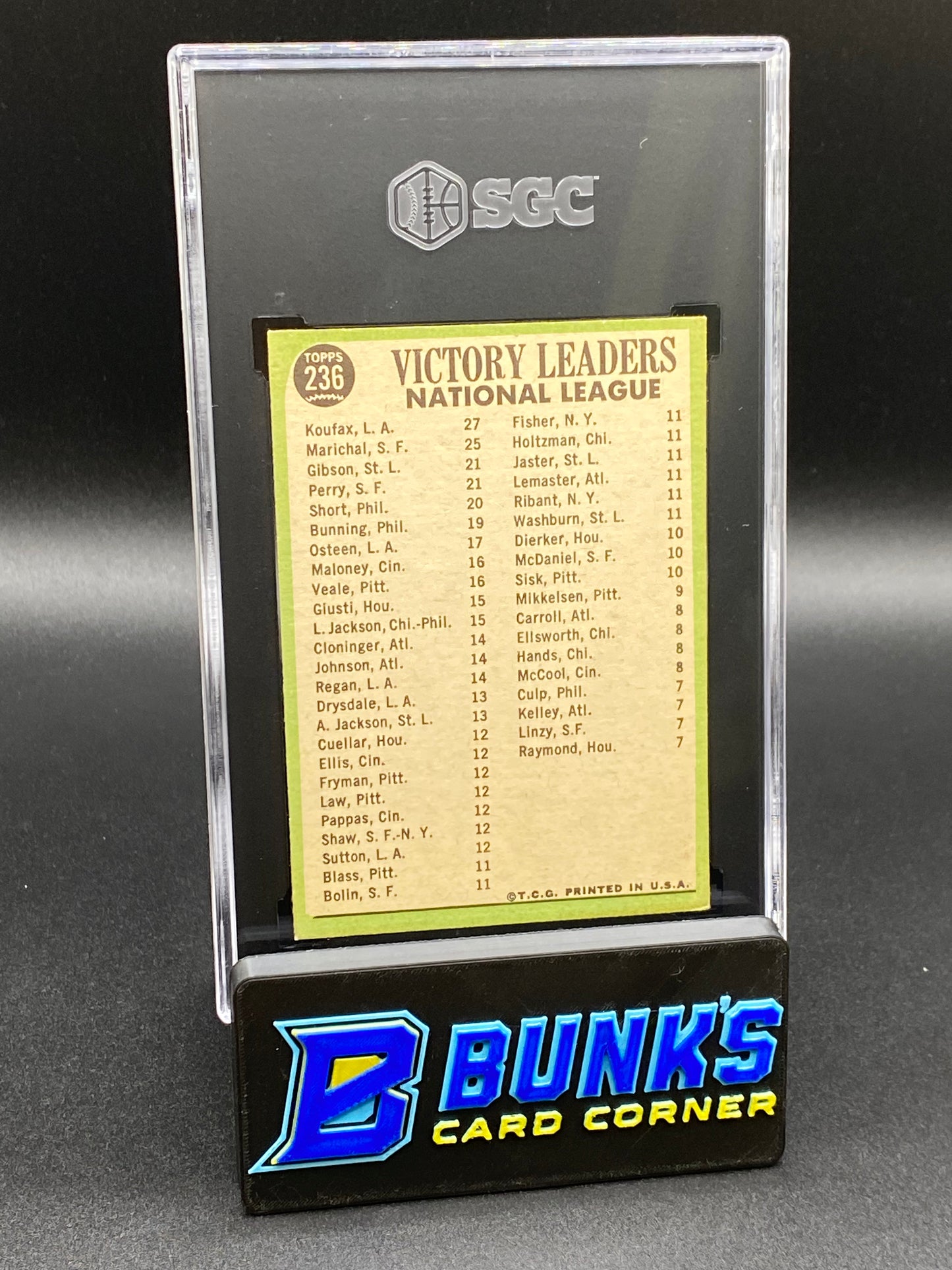 1967 N.L. Pitching Leaders SGC 5 (Box B49)