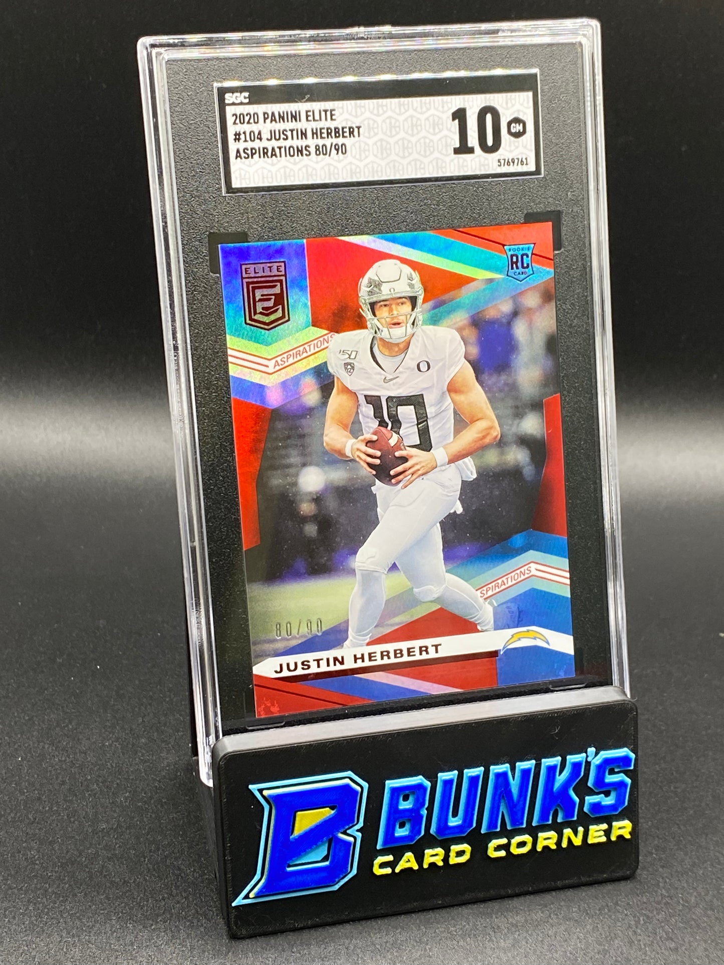 2020 Justin Herbert Aspirations RC SGC 10 (Box B49)