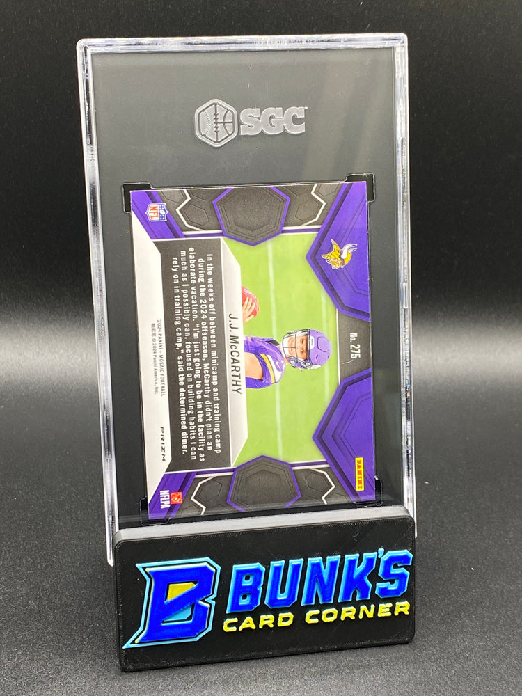 2024 JJ McCarthy Green Prizm RC SGC 10