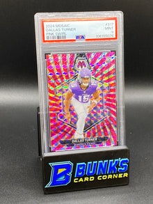 2024 Dallas Turner Pink Swirl PSA 9 RC (Box B50)