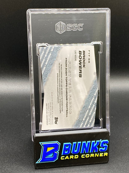 2024 Brock Bowers First Year Fabric RC Player Worn SGC 9 (Box B50)