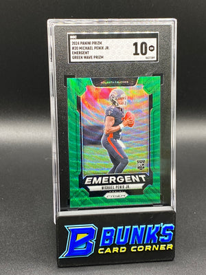 2024 Michael Penix Jr. Emergent Green Wave Prizm SGC 10