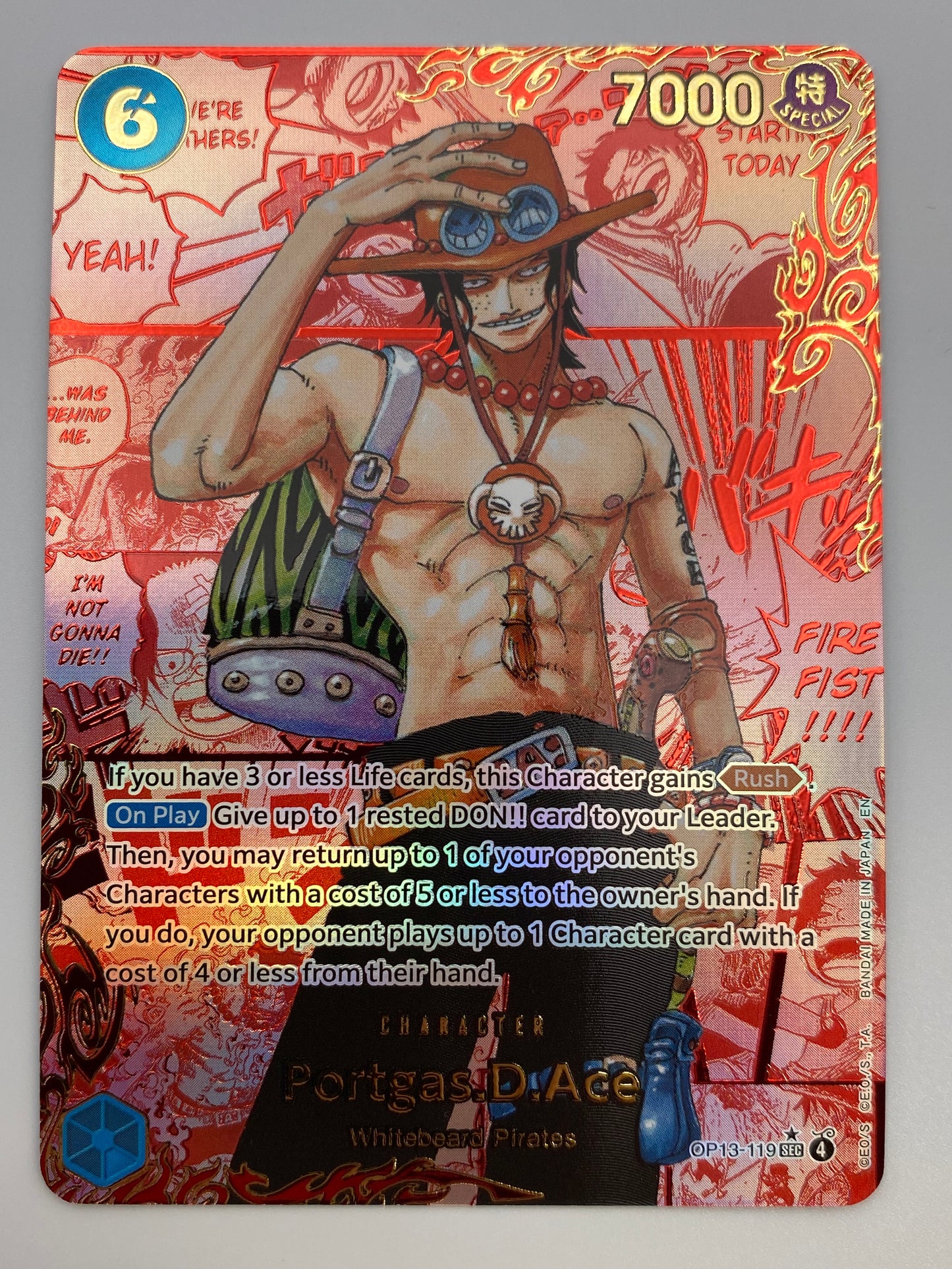 Portgas D. Ace Red Manga Alt Art OP13-119 NM