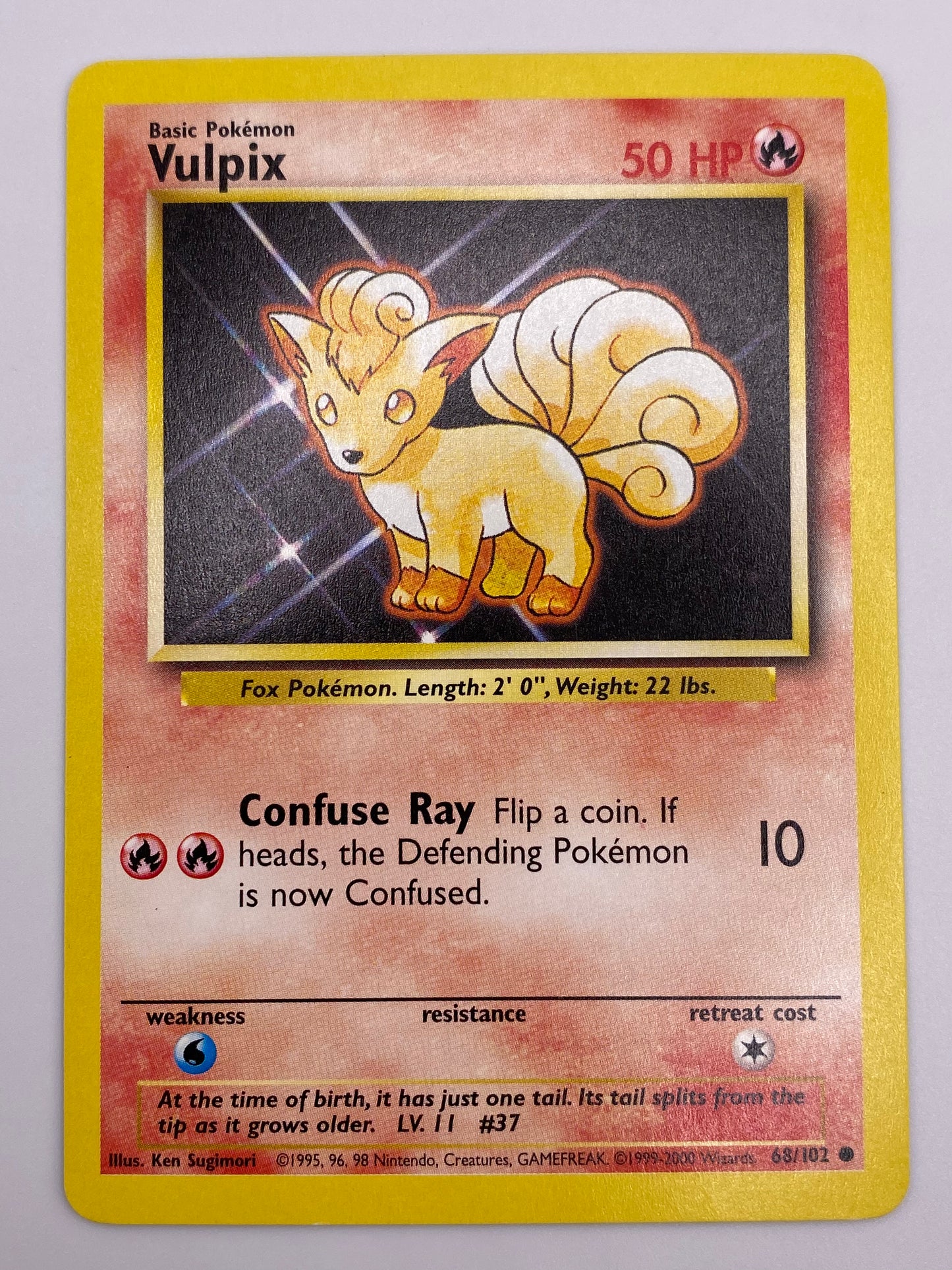 Vulpix Base Set Unlimited Corrected HP NM