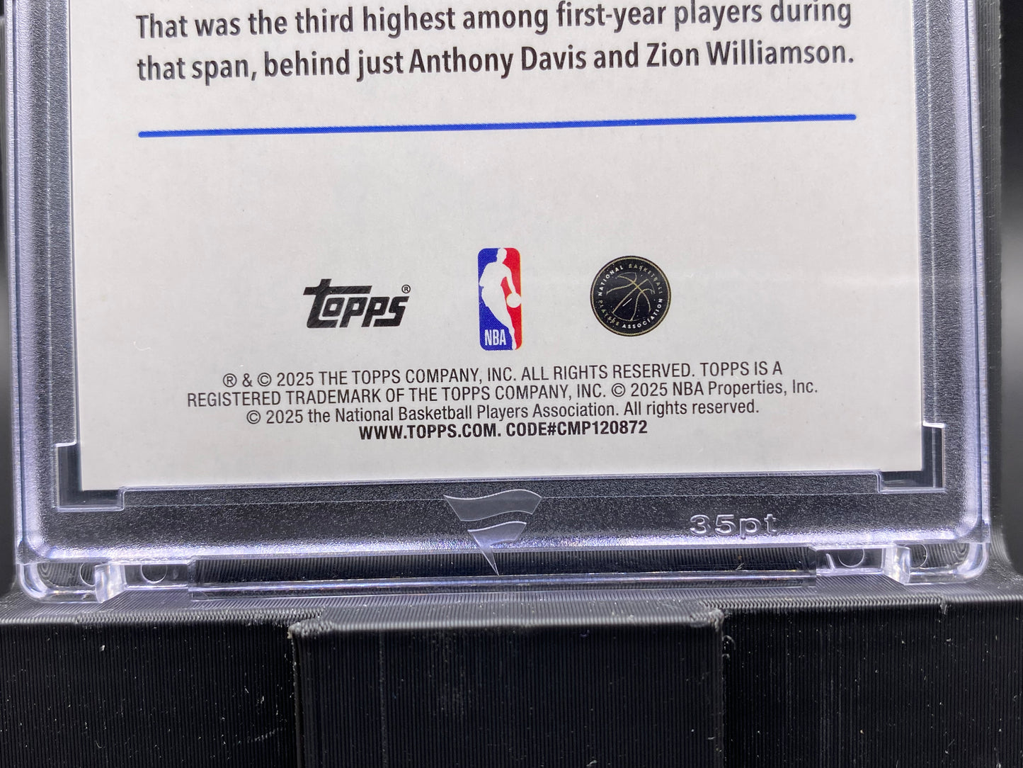 2025-26 TOPPS Cooper Flagg Red 3/5