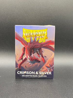 Dragon Shield Crimson & Silver 100 Matte Dual Sleeves