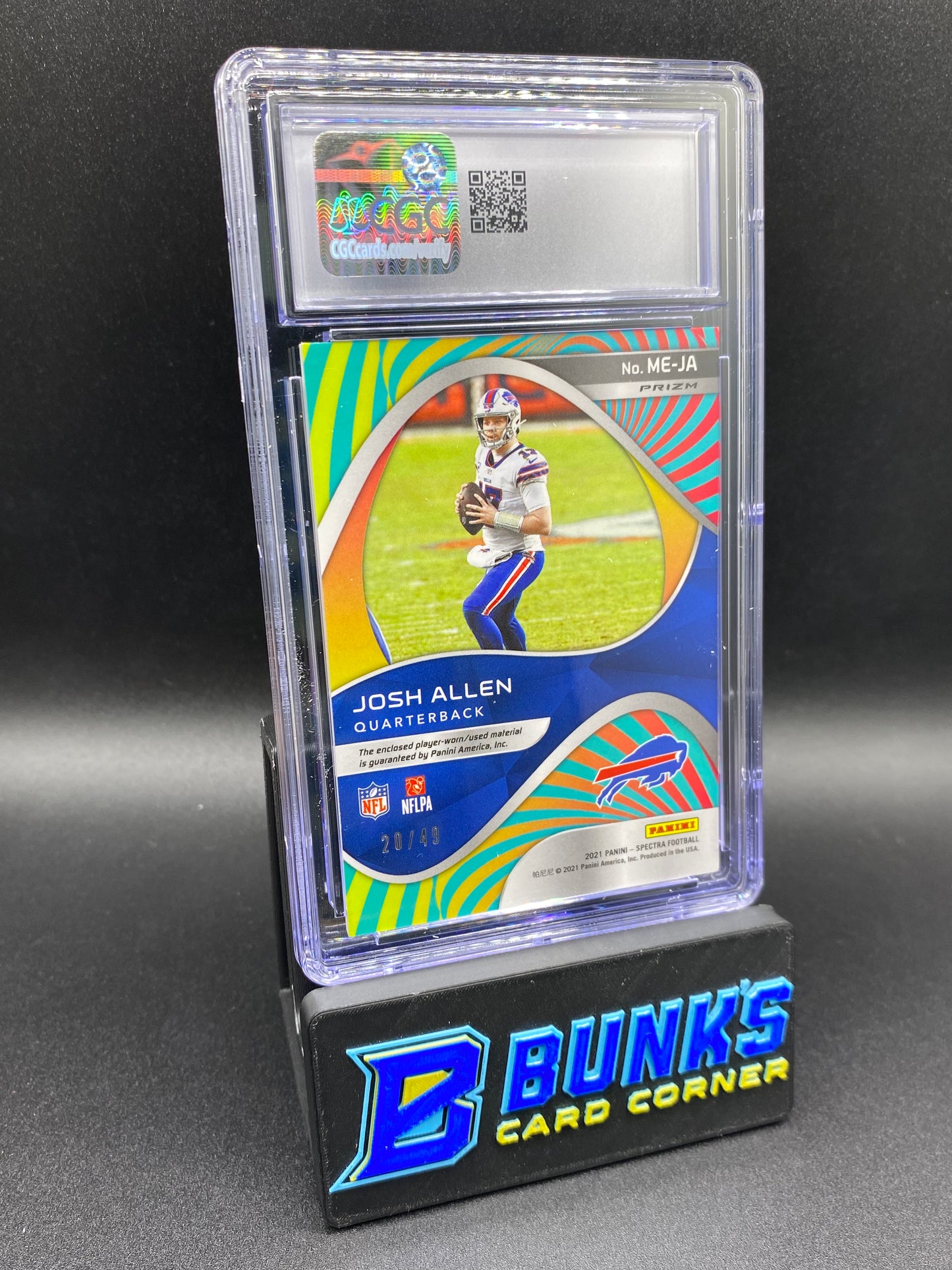 2021 Josh Allen Mesmerizing Memorabilia CGC 9.5 20/49