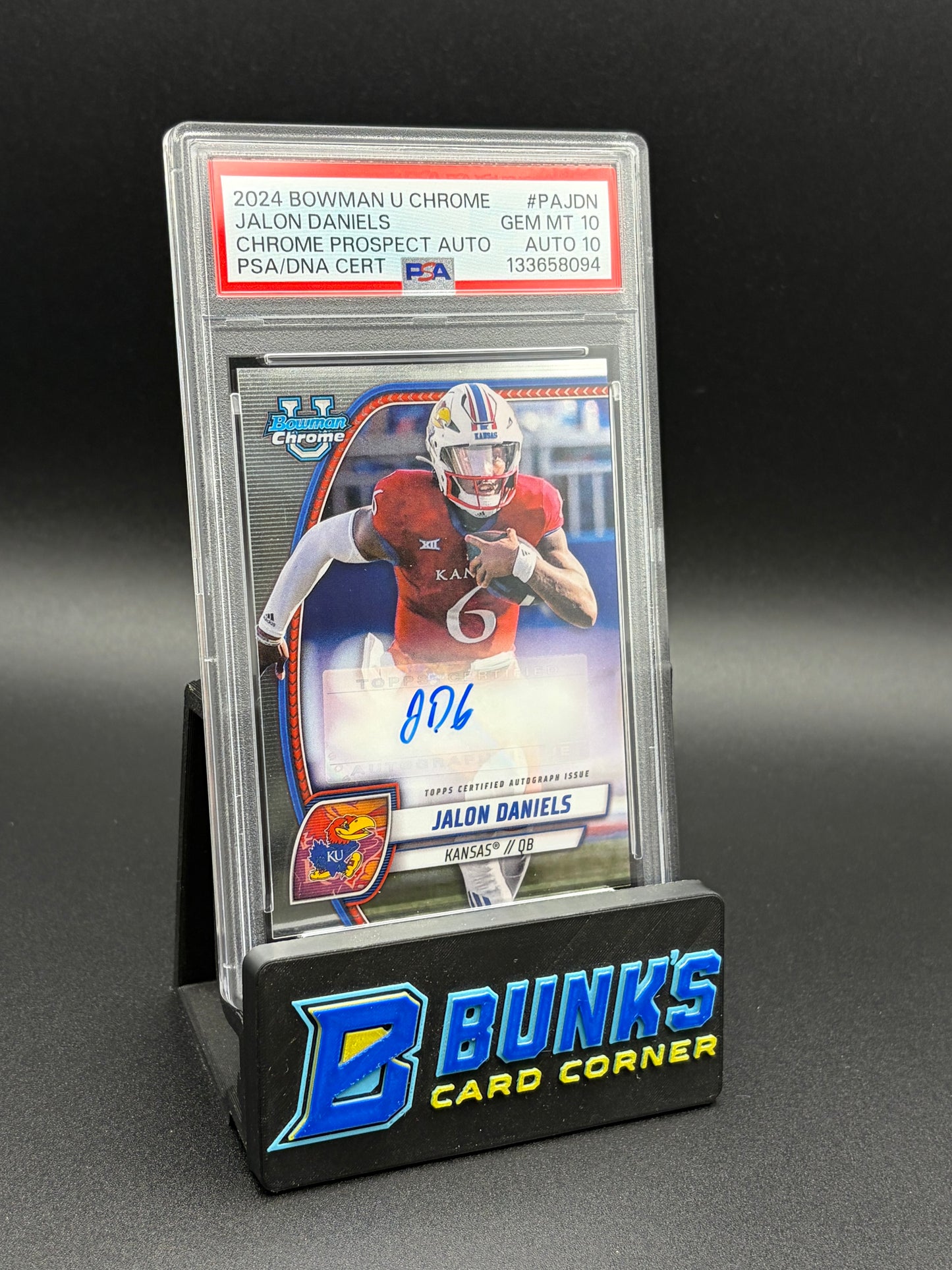 2024 Jalon Daniels Chrome Prospects Auto PSA 10 Auto 10