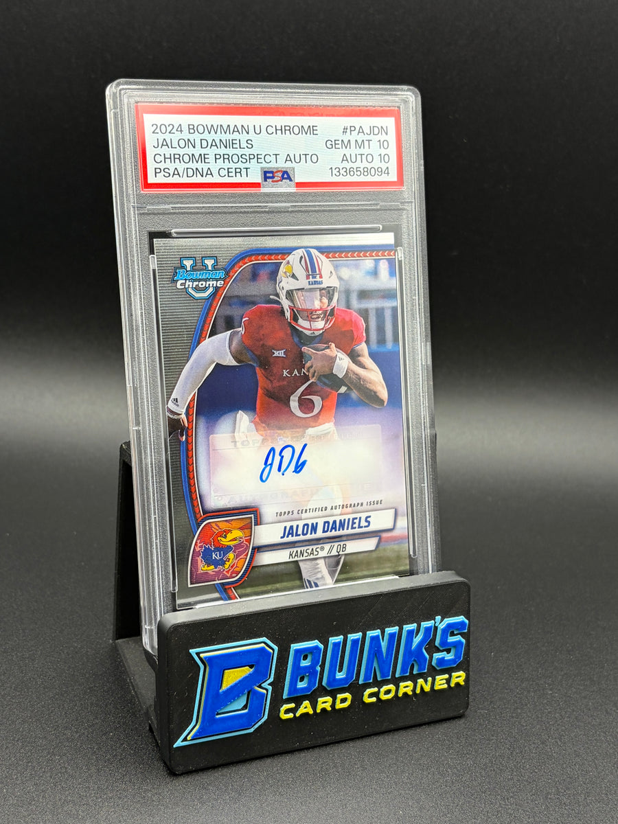 2024 Jalon Daniels Chrome Prospects Auto PSA 10 Auto 10