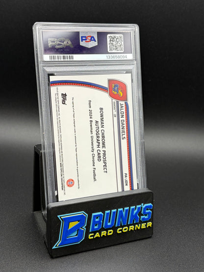 2024 Jalon Daniels Chrome Prospects Auto PSA 10 Auto 10