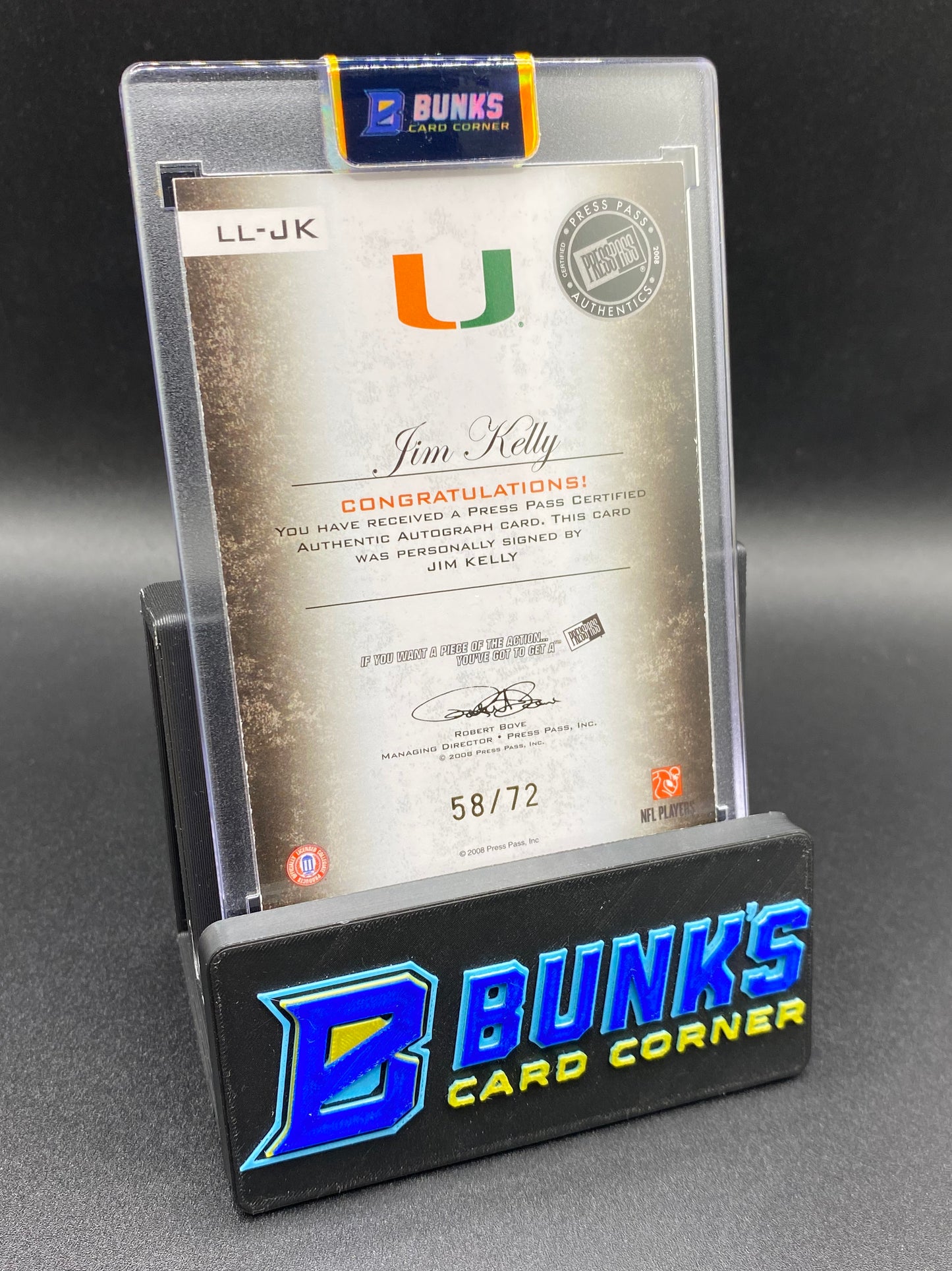 Jim Kelly Auto Legendary Legacy 58/72