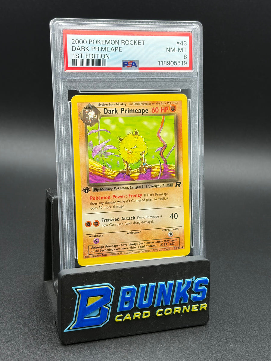 Dark Primeape 1st Edition Rocket PSA 8