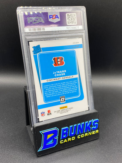 2021 Ja'Marr Chase Blue Hyper PSA 8 RC