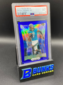 2024 Brian Thomas Jr. Blue Prizm PSA 9 Rc 63/149