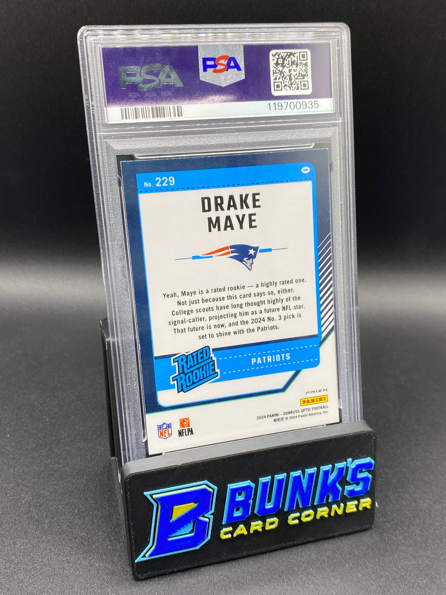 2024 Drake Maye Holo PSA 8 Rc