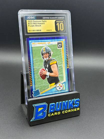 2025 Will Howard Purple Shock CGC Pristine 10 RC