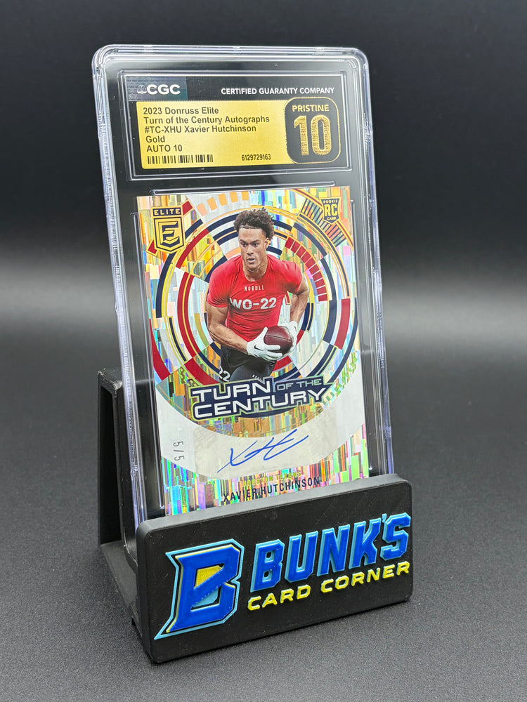 2023 Xavier Hutchinson Gold Turn of the Century Auto CGC Pristine 10 Auto 10 RC 5/5