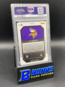 2024 JJ McCarthy Emergent-Green Prizm PSA 10