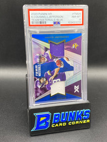 2020 Kirk Cousins & Justin Jefferson Team Mat. Blue PSA 8 33/49
