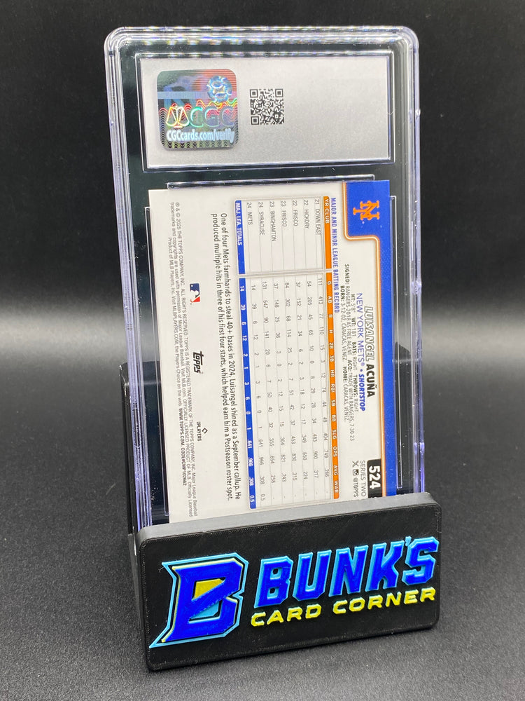 2025 Luisangel Acuna Silver Crackle Foilboard CGC 10