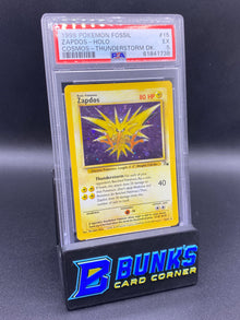 1999 Zapdos Holo Fossil PSA 5