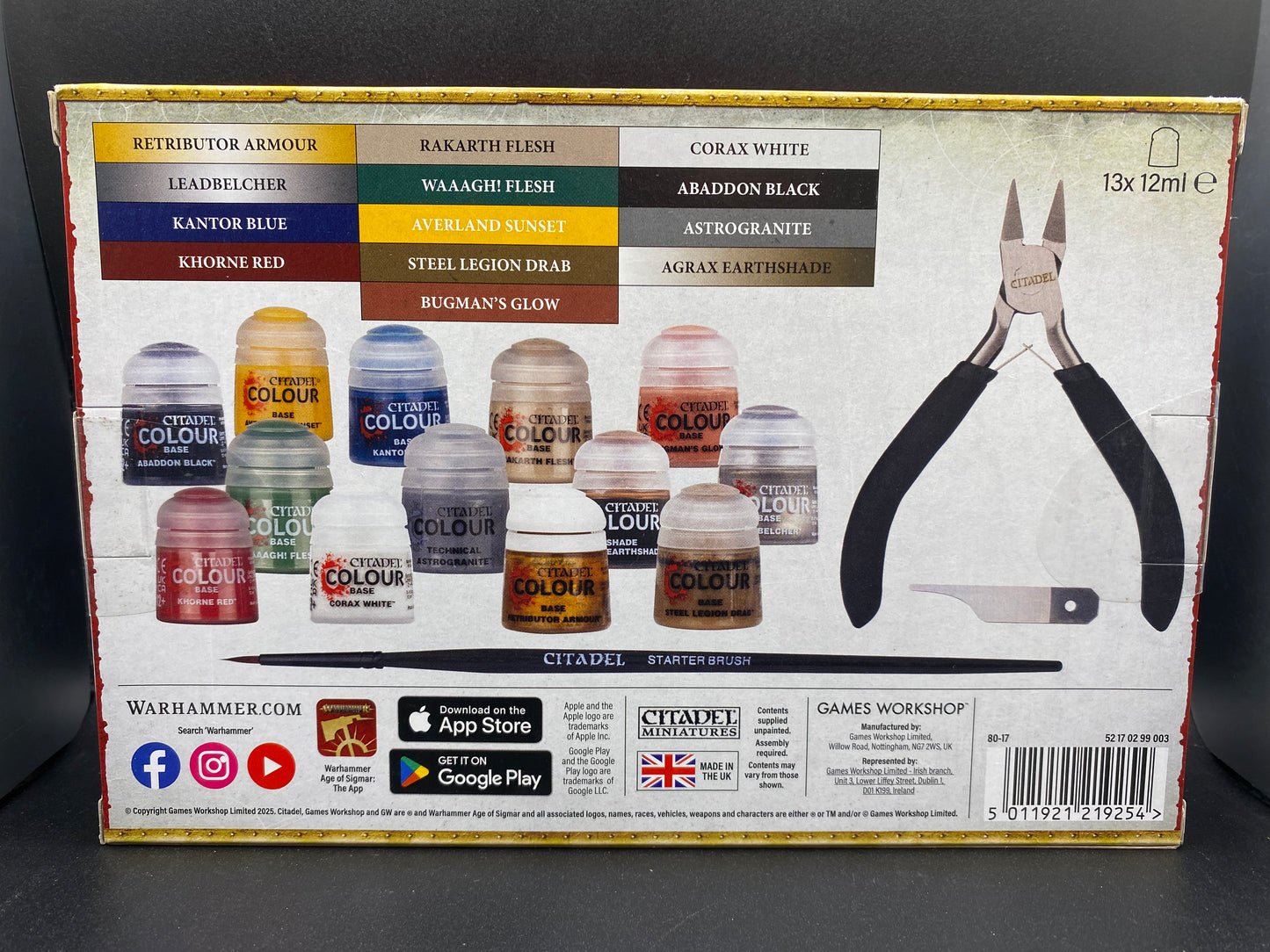 Warhammer Paints + Tools Set