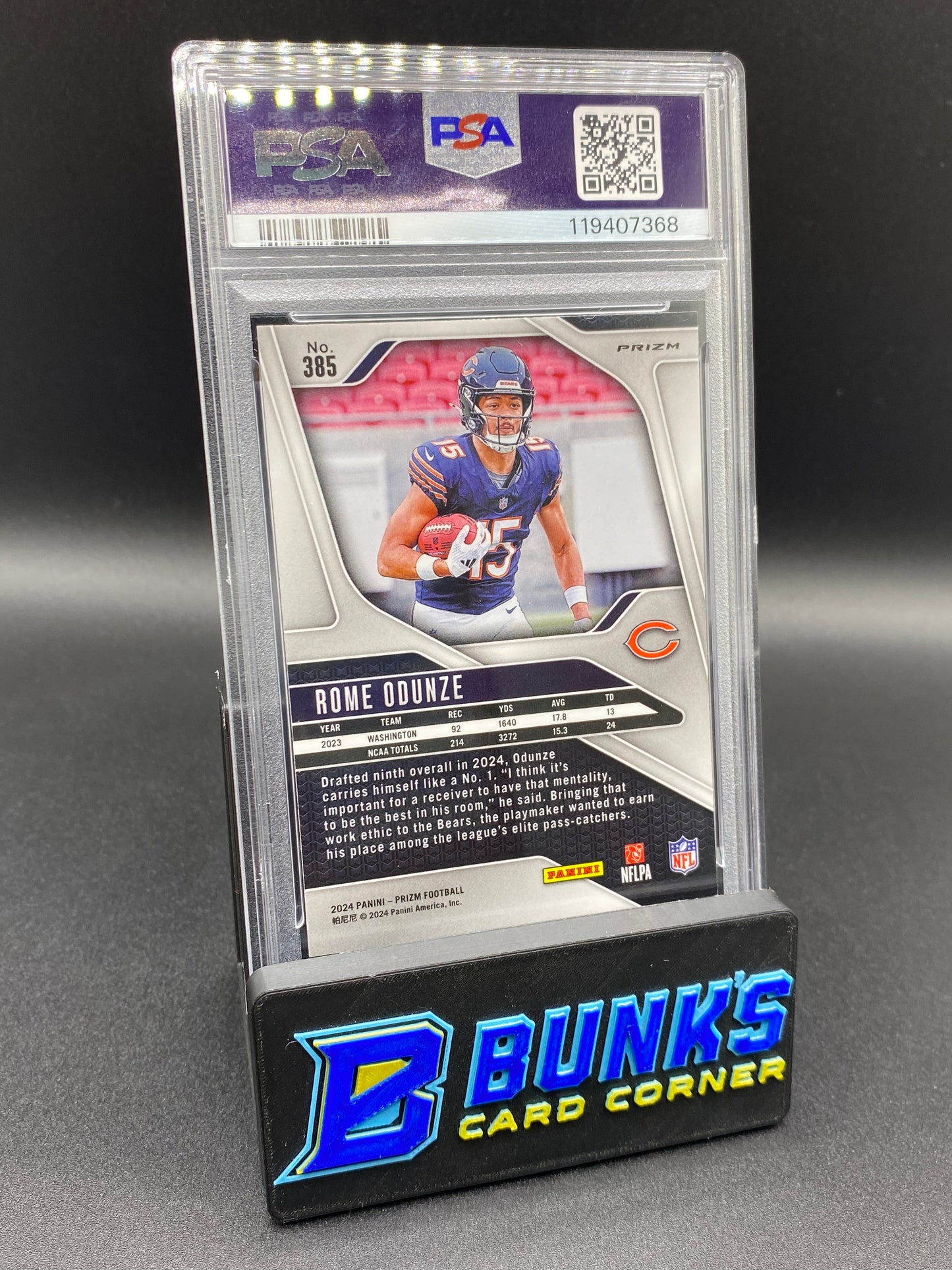 2024 Rome Odunze Black & White Checker PSA 9